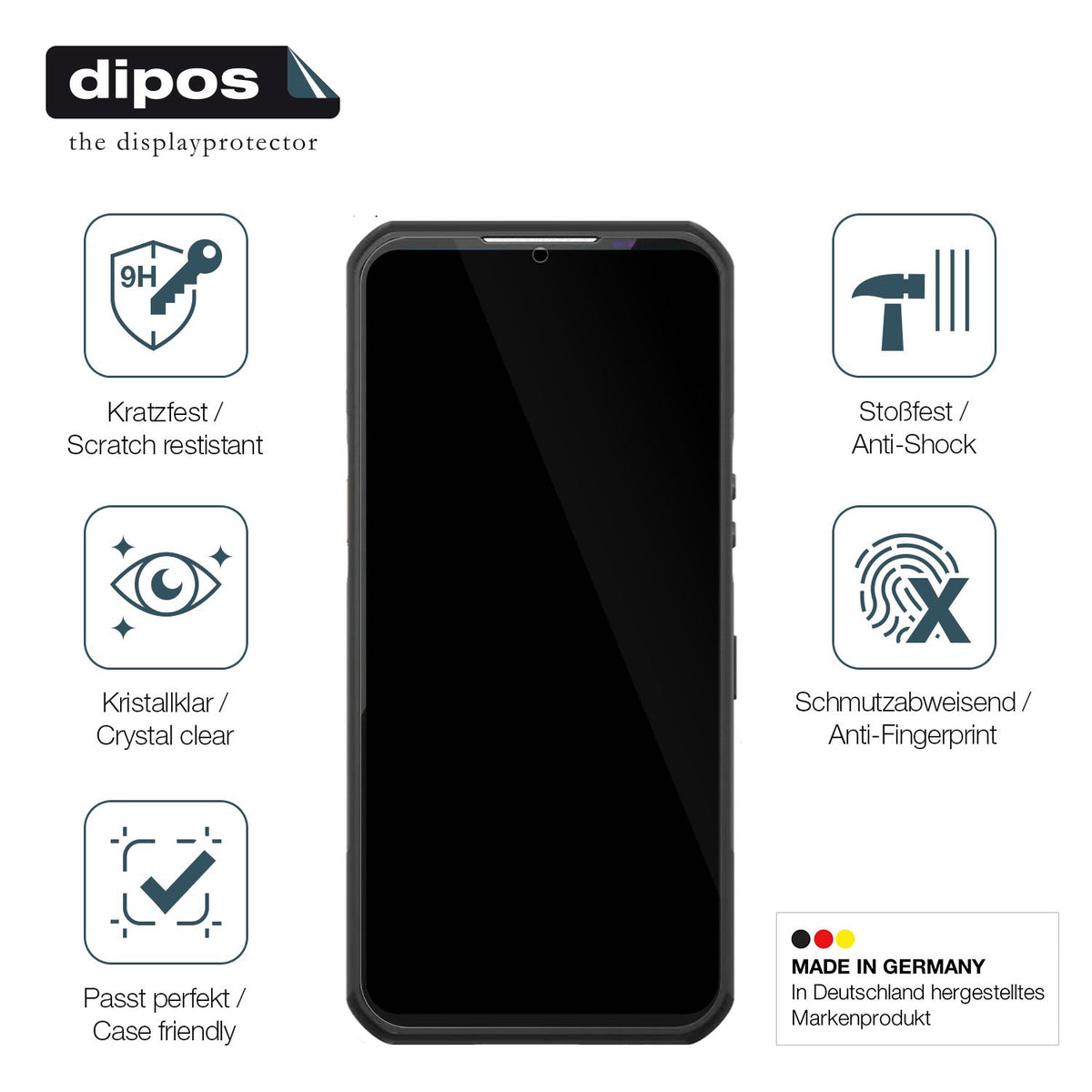 Displayschutz hergestellt in Deutschland, höchste Qualität made in Germany