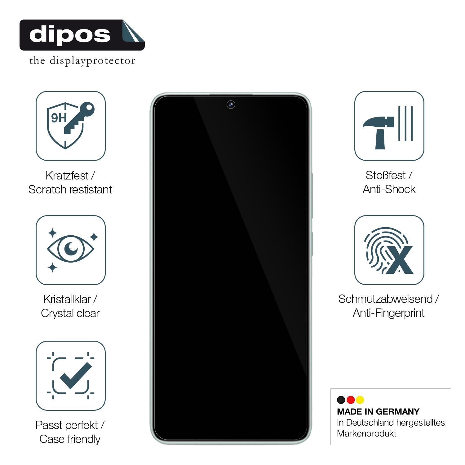 Displayschutz hergestellt in Deutschland, höchste Qualität made in Germany