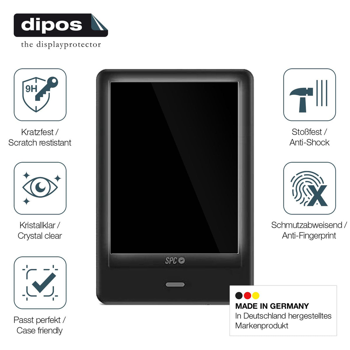 Displayschutz hergestellt in Deutschland, höchste Qualität made in Germany