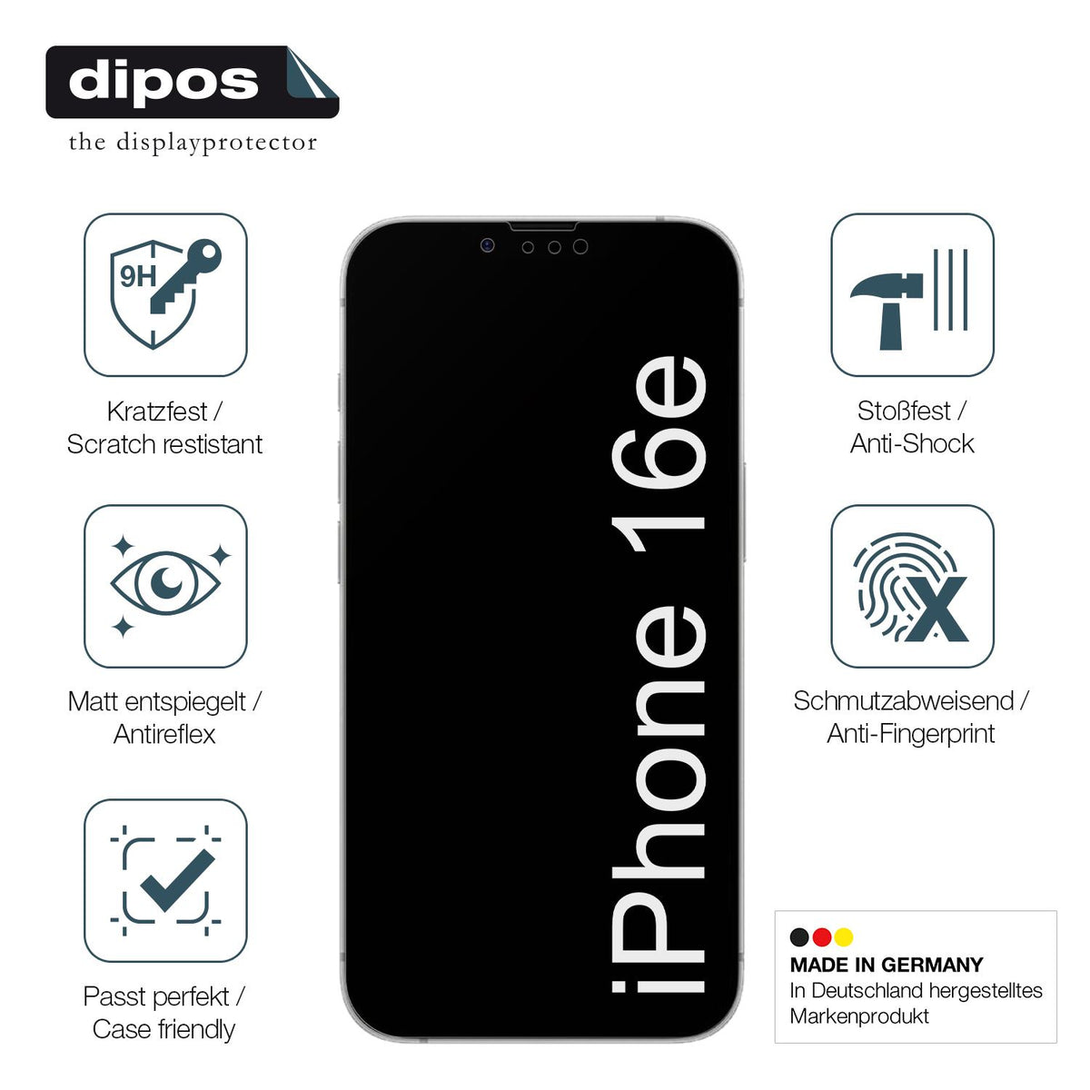 Displayschutz hergestellt in Deutschland, höchste Qualität made in Germany