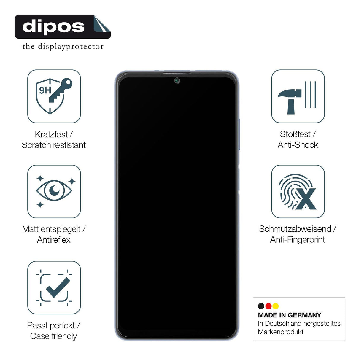 Displayschutz hergestellt in Deutschland, höchste Qualität made in Germany