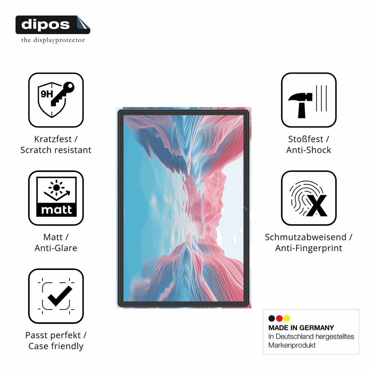 Displayschutz hergestellt in Deutschland, höchste Qualität made in Germany