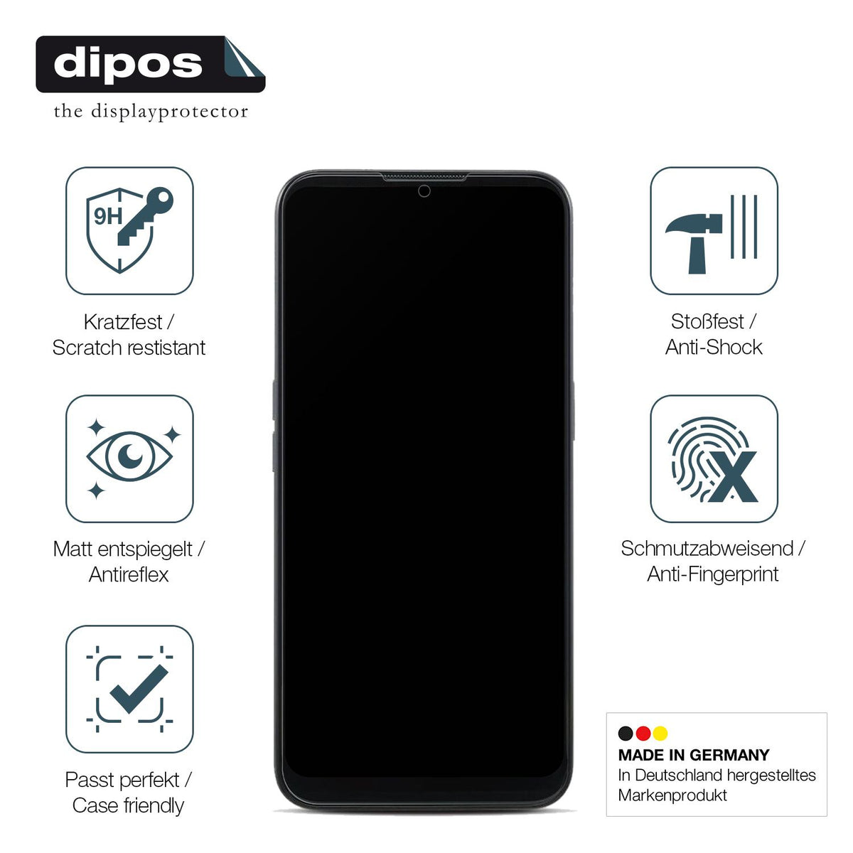 Displayschutz hergestellt in Deutschland, höchste Qualität made in Germany