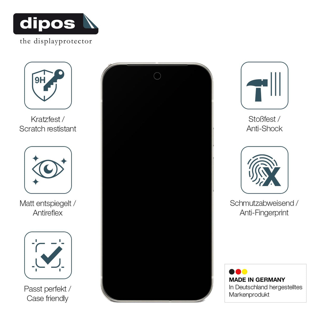 Displayschutz hergestellt in Deutschland, höchste Qualität made in Germany
