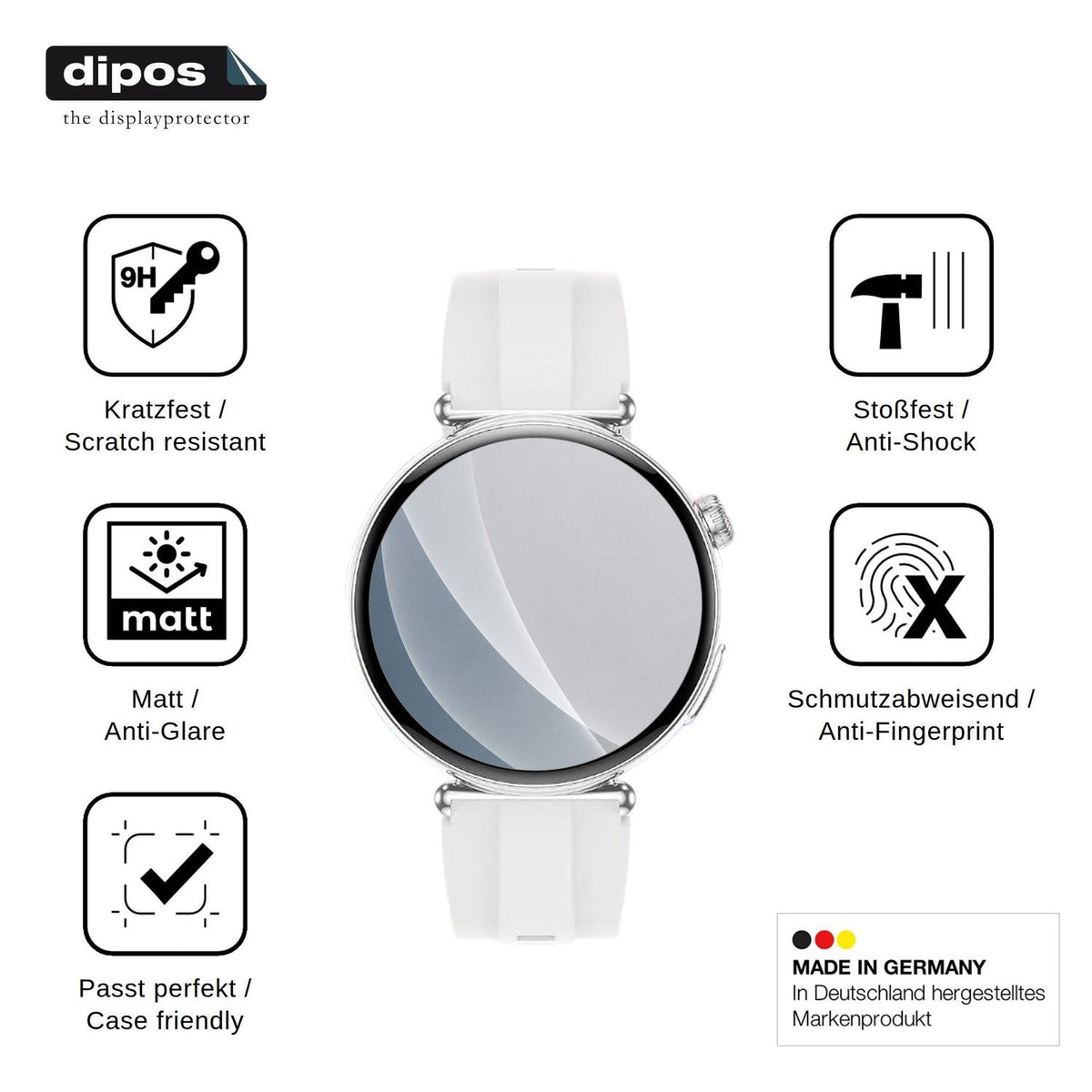 2x 9H Schutzfolie matt für KPEP ET491 Panzerfolie