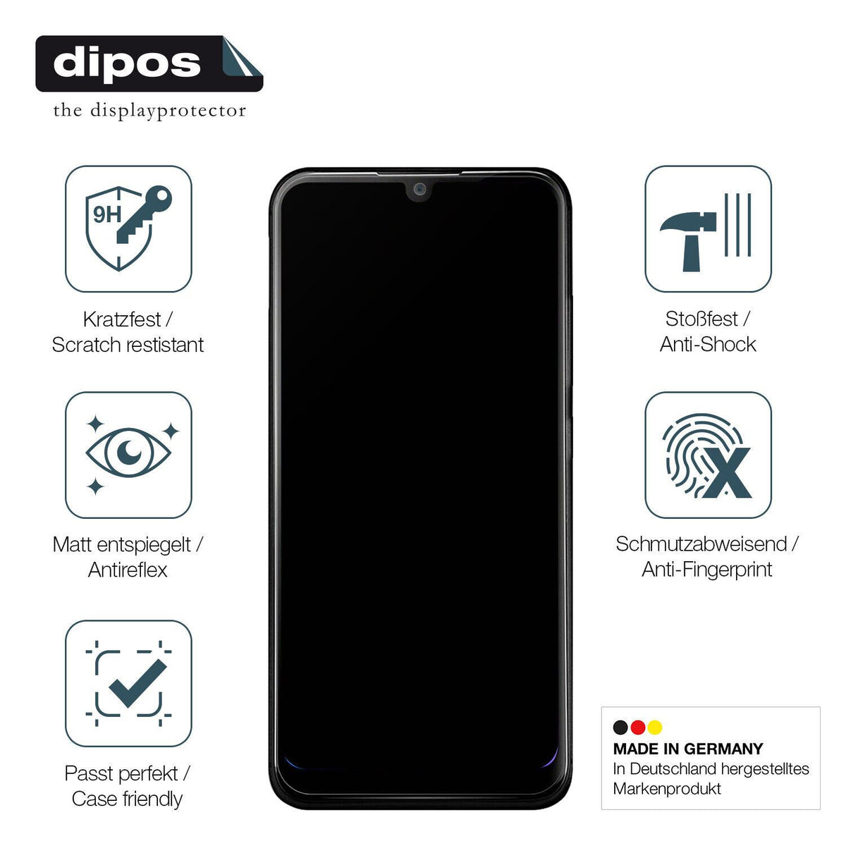Displayschutz hergestellt in Deutschland, höchste Qualität made in Germany