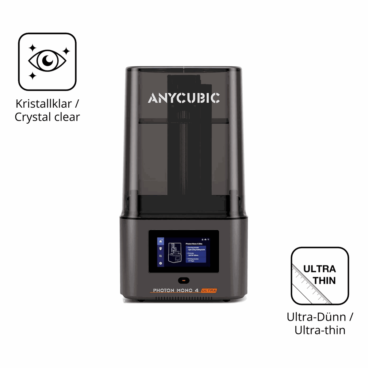 Dünne und klare Folie passend zugeschnitten für Anycubic Photon Mono 4