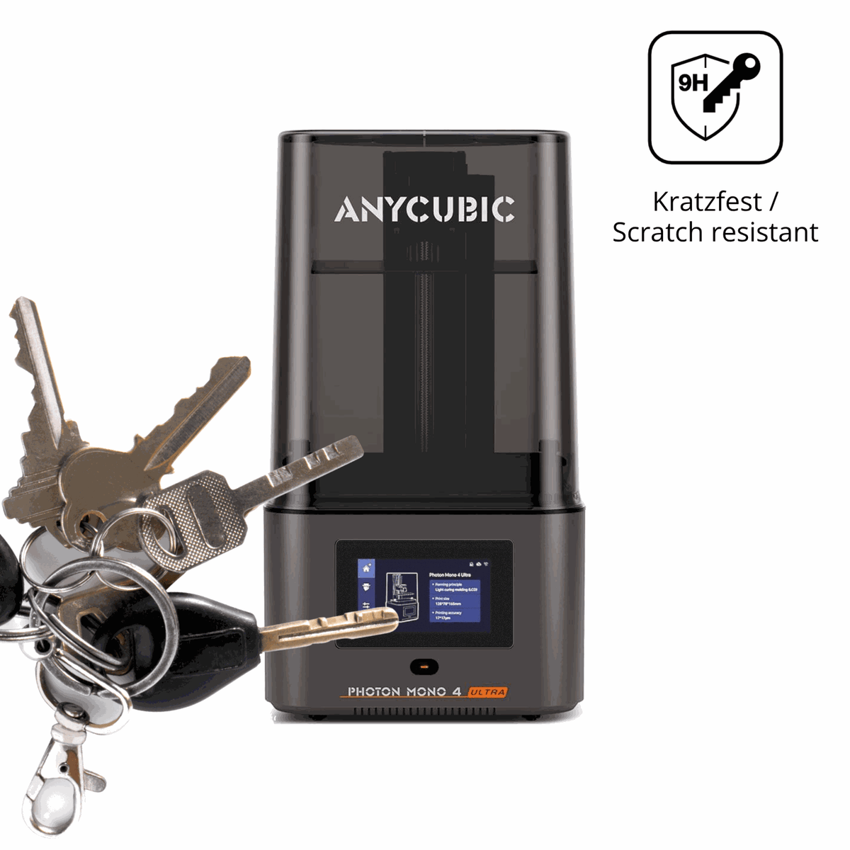 dipos Displayschutz für Anycubic Photon Mono 4, mattierte Oberfläche, robuste Festigkeit und perfekte Passform