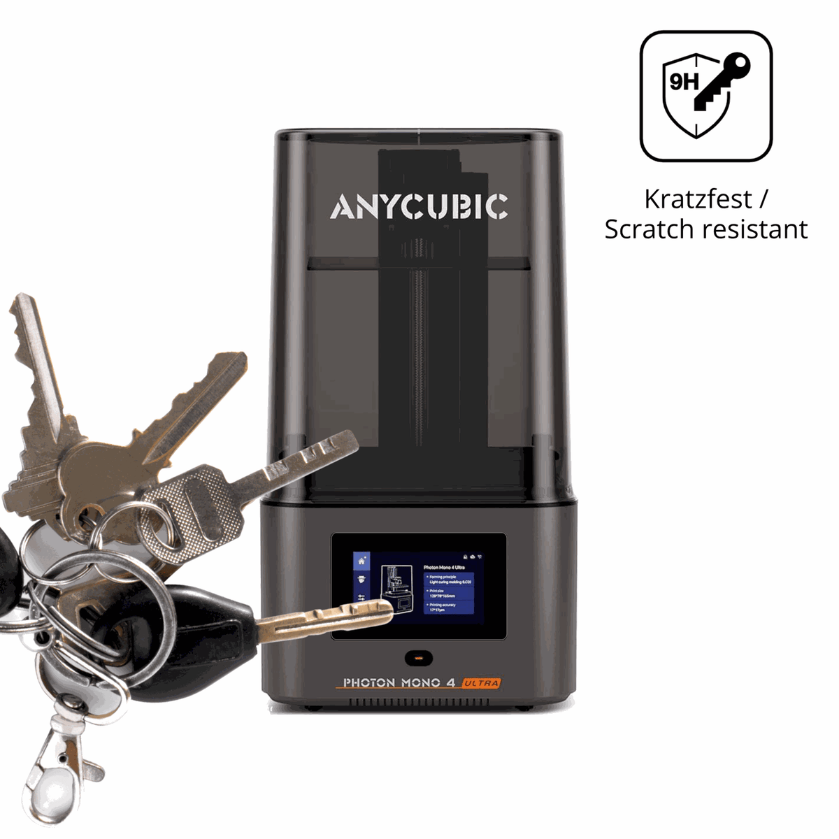 dipos Displayschutz für Anycubic Photon Mono 4, transparente Oberfläche, perfekte Passform auch für die Rundungen