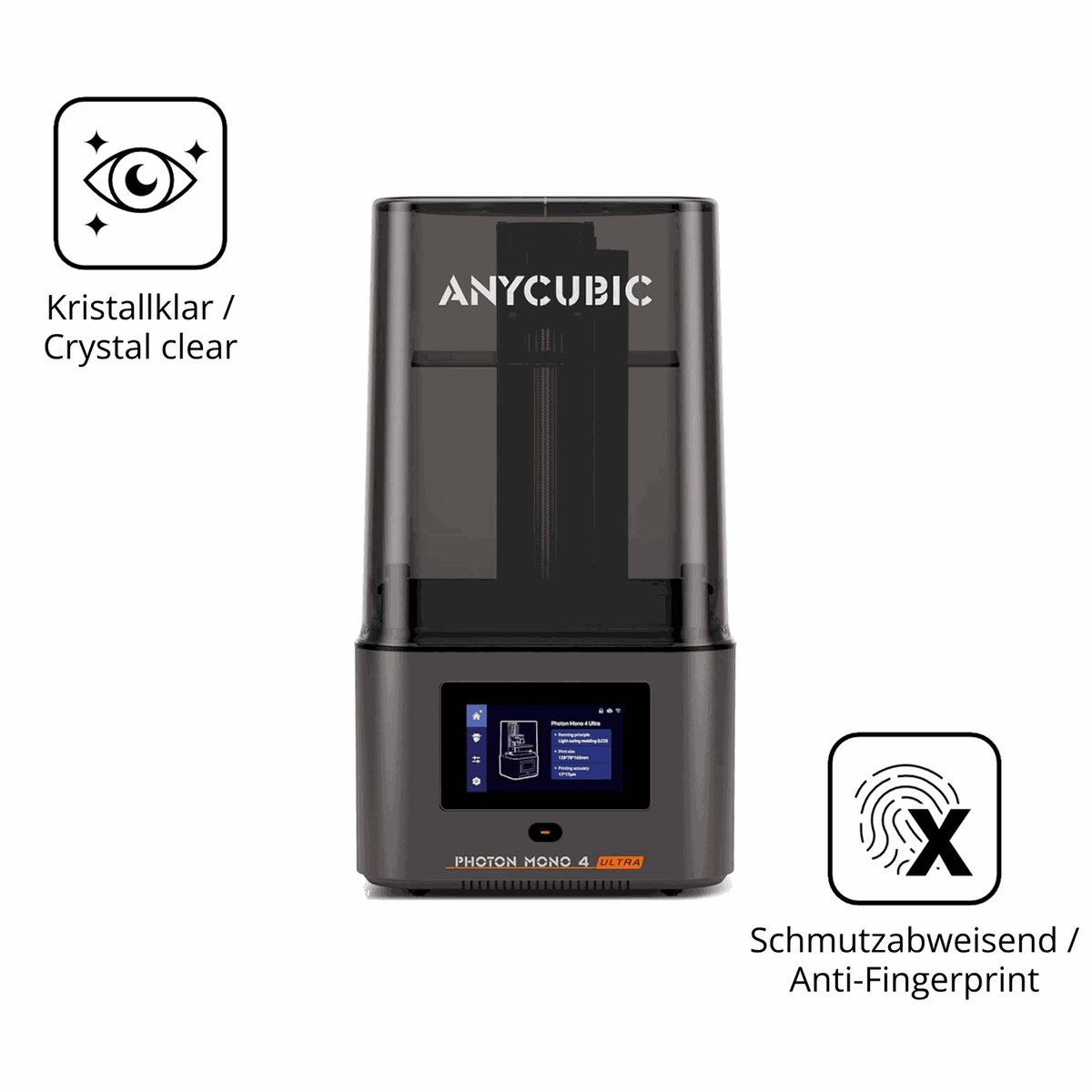 Flexible TPU-Folie passend zugeschnitten für Anycubic Photon Mono 4, vollständige Abdeckung
