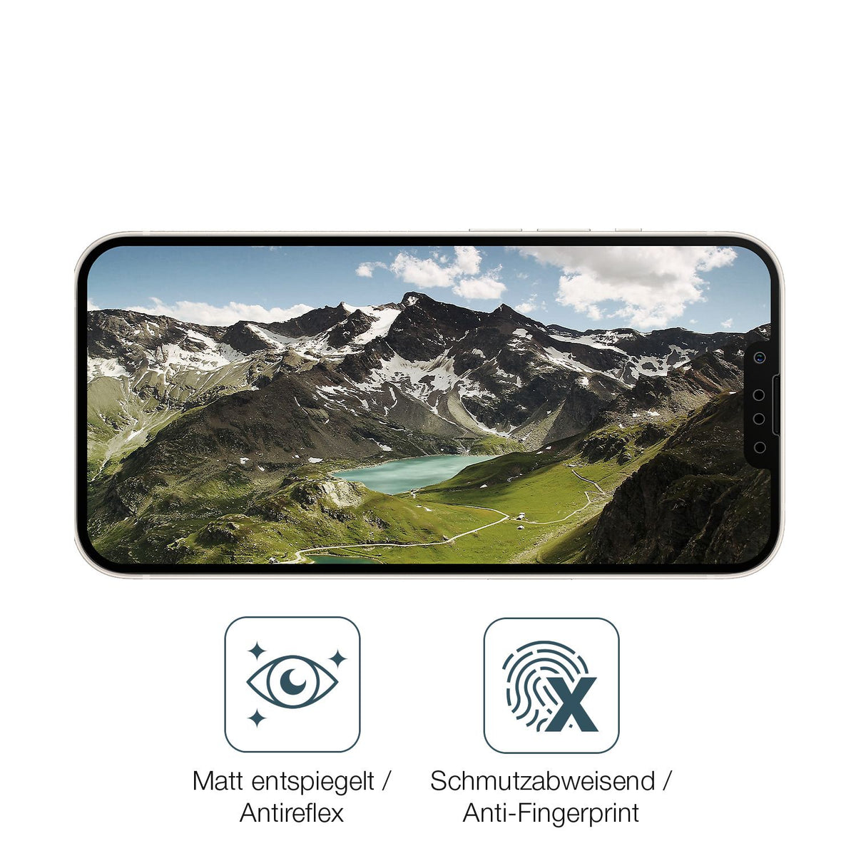 dipos Displayschutz für Apple iPhone 13 Pro Max, mattierte Oberfläche, robuste Festigkeit und perfekte Passform