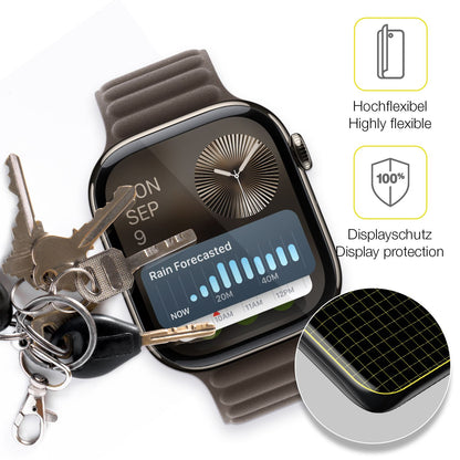 dipos Displayschutz für Apple Watch SE 3 44mm, transparente Oberfläche, geringe Dicke und perfekte Passform