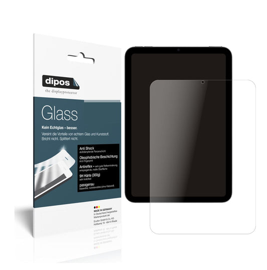 Matte Displayschutzfolie von dipos passend für Apple iPad mini 6, 9H kratzfest und blasenfrei montiert