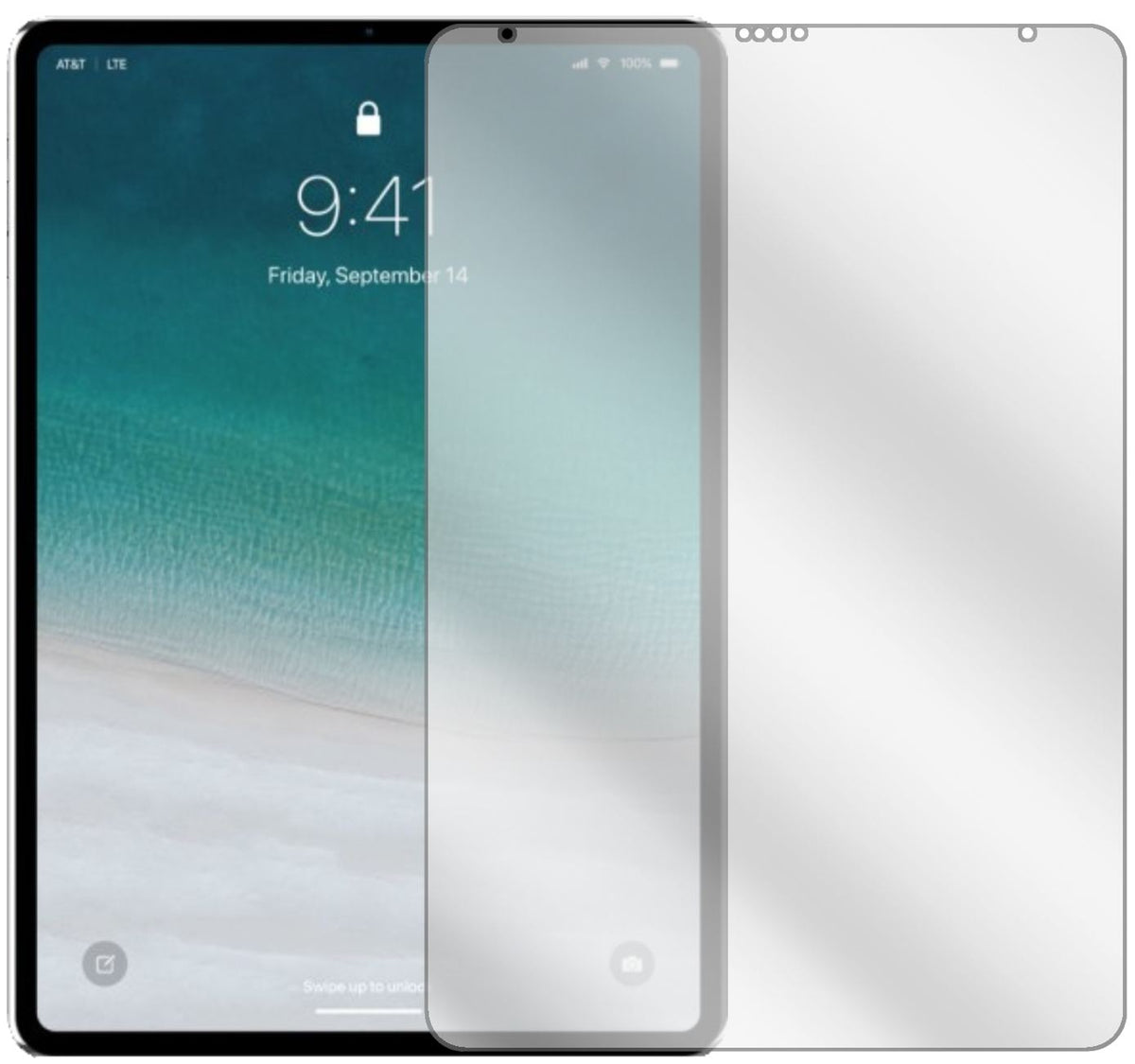 AppleiPad Pro 11 Zoll LTE (2020) mit aufgebrachter dipos Displayschutzfolie, glasklare Darstellung ohne Einschränkungen