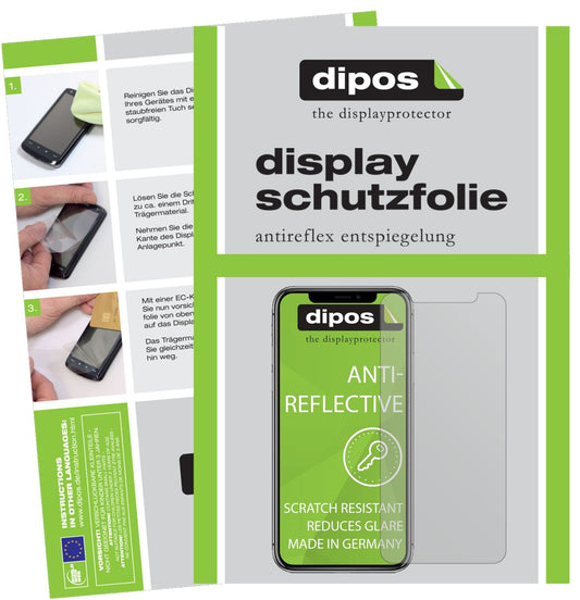 Matte Displayschutzfolie von dipos passend für Apple iPhone 11, präziser Zuschnitt und blasenfrei montiert