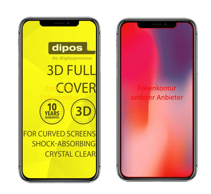 AppleiPhone 11 mit aufgebrachter dipos Displayschutzfolie, glasklare Darstellung ohne Einschränkungen