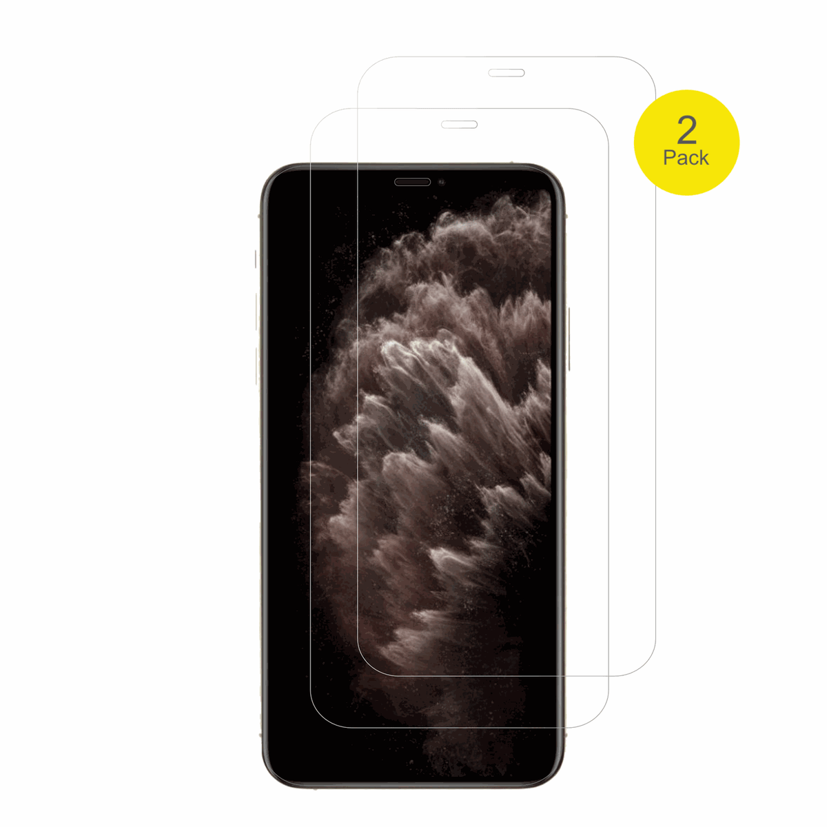 AppleiPhone 11 Pro Max mit aufgebrachter dipos Displayschutzfolie, glasklare Darstellung ohne Einschränkungen