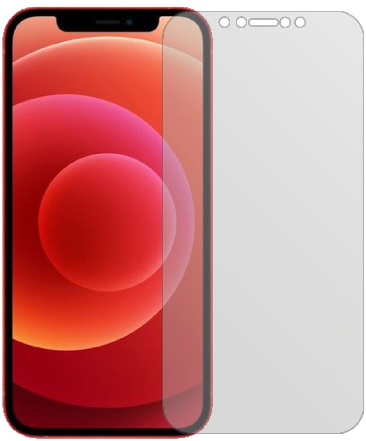 AppleiPhone 12 Pro Max mit aufgebrachter dipos Displayschutzfolie, die lästige Fingerabdrücke minimiert