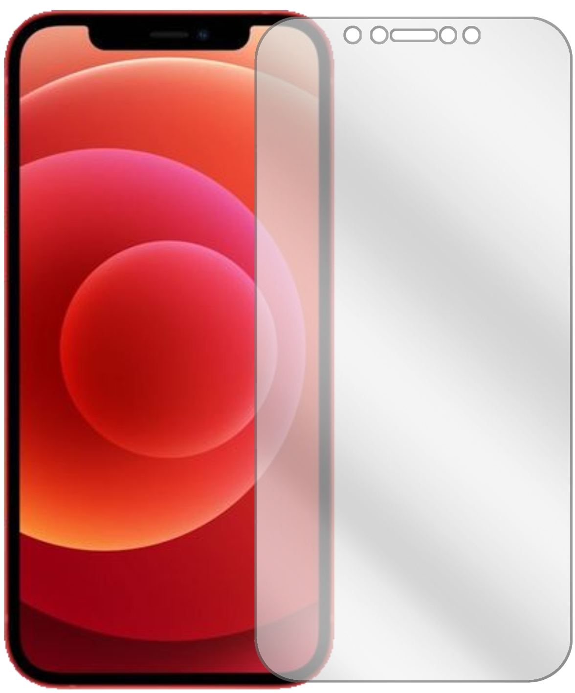 2x Schutzfolie klar für Apple iPhone 12 Display-Schutzfolie