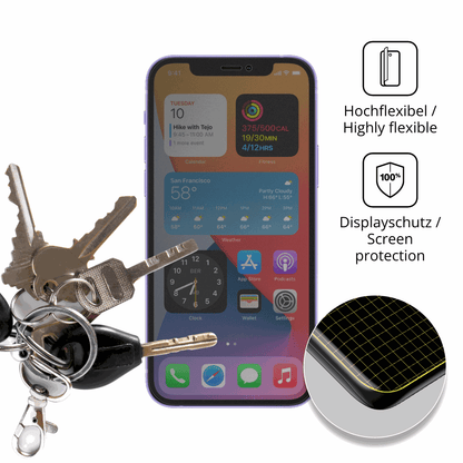 dipos Displayschutz für Apple iPhone 12 Pro, mit Blickschutzfilter und perfekter Passform auch für die Rundungen