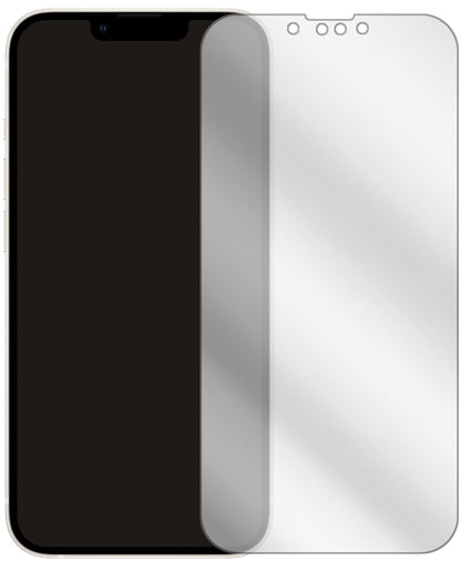 AppleiPhone 13 mini mit aufgebrachter dipos Displayschutzfolie, glasklare Darstellung ohne Einschränkungen