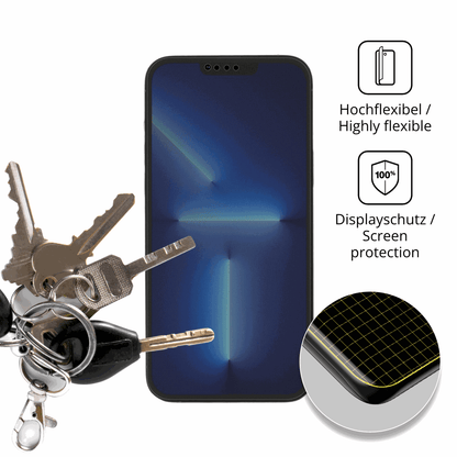 dipos Displayschutz für Apple iPhone 13 Pro Max, mit Blickschutzfilter und perfekter Passform auch für die Rundungen