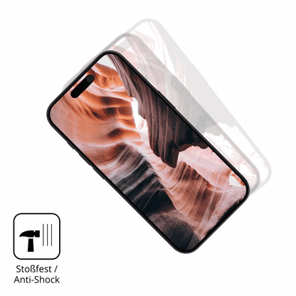 Schutz gegen Kratzer auf dem Apple iPhone 15 Glas durch Schlüssel oder Ähnliches