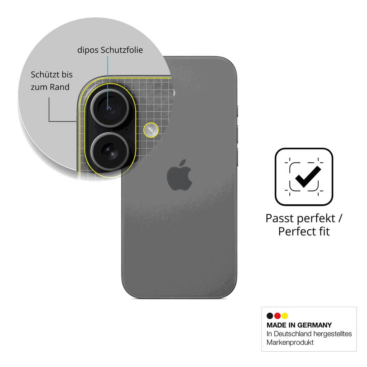 Besonders flexibler Displayschutz mit Anti-Shock-Schicht im Materialmix