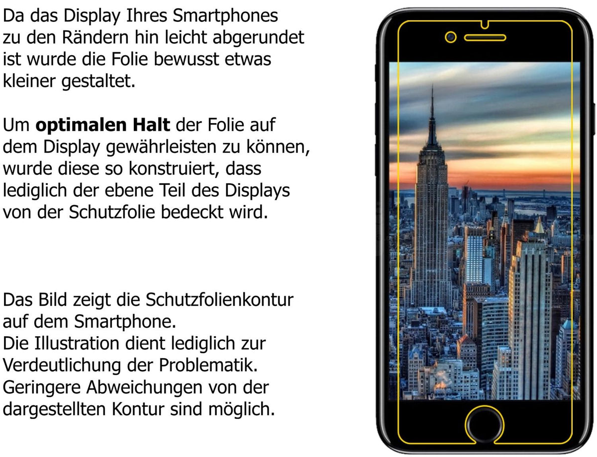 Dünne und klare Folie passend zugeschnitten für Apple iPhone SE 2
