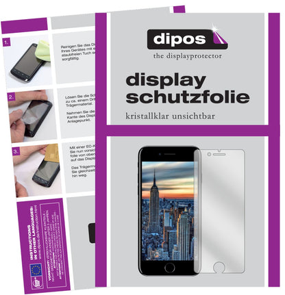 Klare Displayschutzfolie von dipos passend für Apple iPhone SE 2, präziser Zuschnitt und blasenfrei montiert