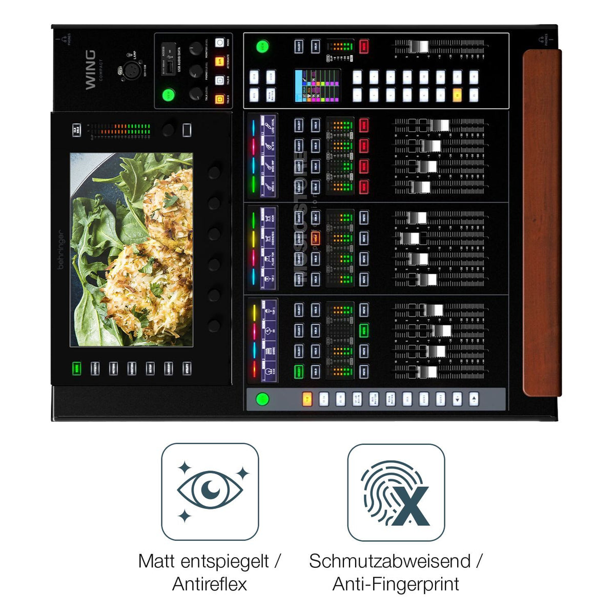 9H Hartbeschichtete, flexible Folie passend zugeschnitten für Behringer Wing Compact