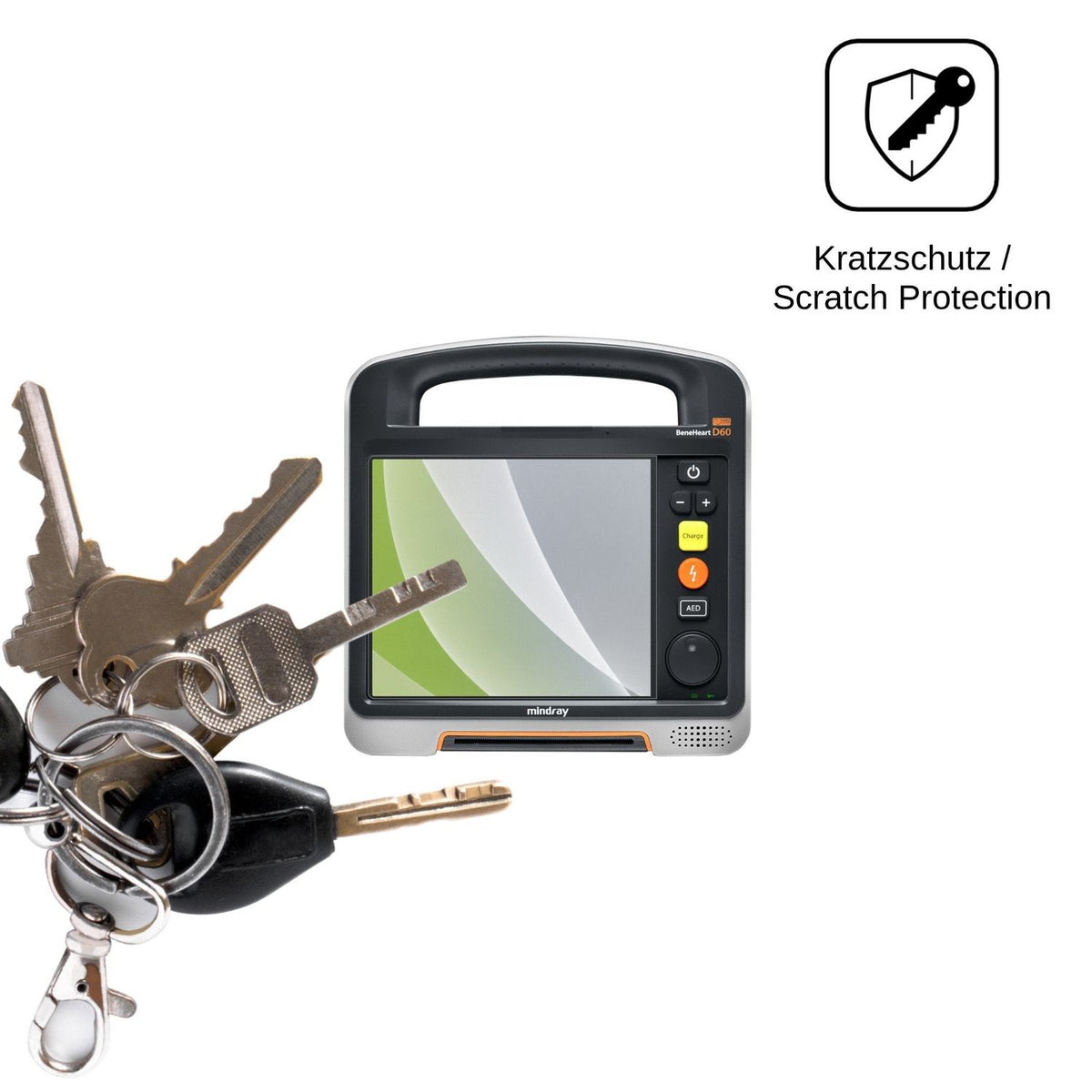 2x Schutzfolie matt für Mindray Beneheart D60 Display-Schutzfolie