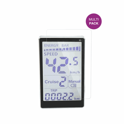 AsixxsixGPS Fahrradcomputer mit aufgebrachter dipos Displayschutzfolie, glasklare Darstellung ohne Einschränkungen