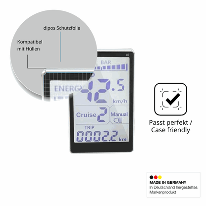 Schutzfolie mit optimaler Passform, zur Verwendung mit Hüllen geeignet