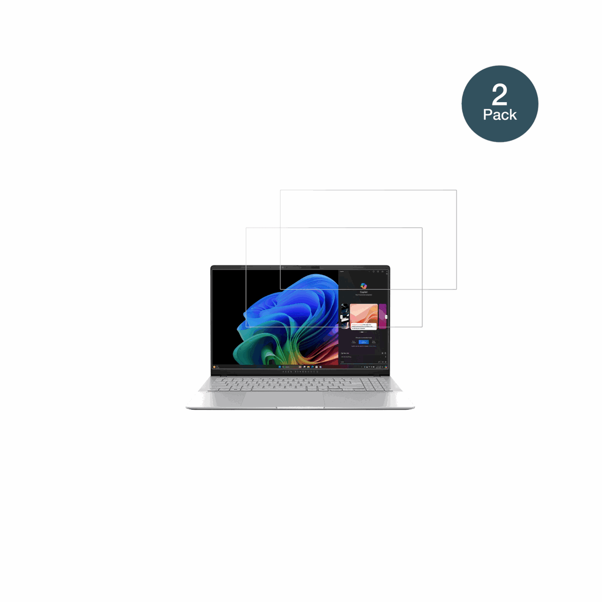 asus90nb14q2 mit aufgebrachter dipos Flex Schutzfolie, glasklare Darstellung ohne Einschränkungen