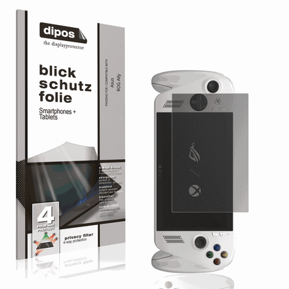 Blickschutzfolie von dipos passend für Asus ROG Ally, präziser Zuschnitt und blasenfrei montiert