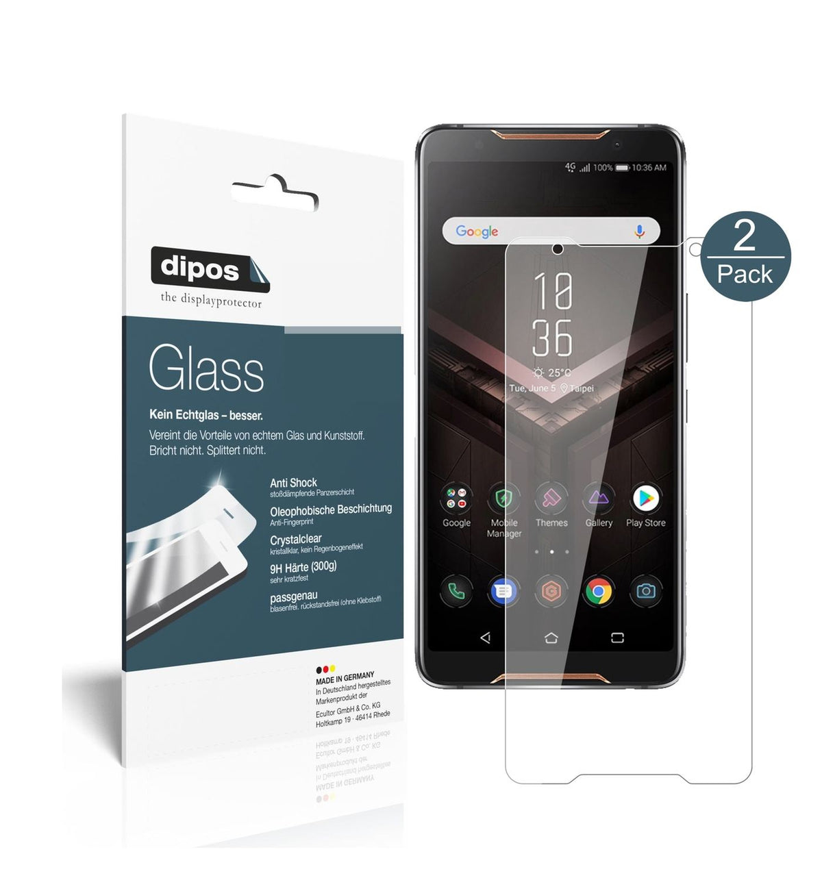 Perfekte Passform und ultimative Qualität: Unser 9H Panzerglas bietet Schutz für Asus-ROG Phone
