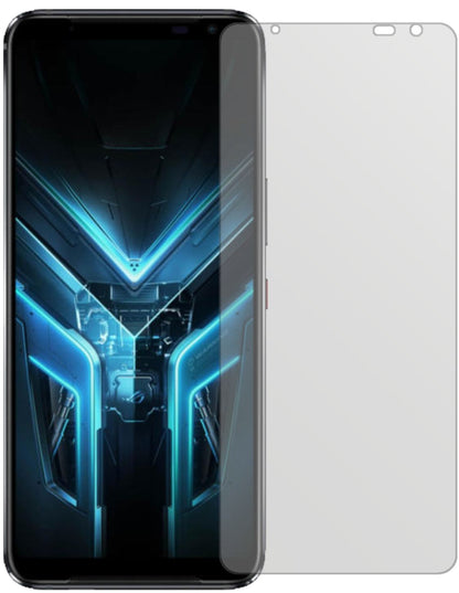 AsusROG Phone 3 mit aufgebrachter dipos Displayschutzfolie, die lästige Fingerabdrücke minimiert