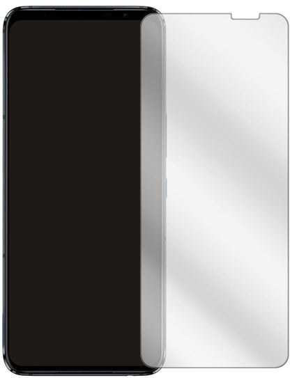 AsusROG Phone 5 Pro mit aufgebrachter dipos Displayschutzfolie, glasklare Darstellung ohne Einschränkungen