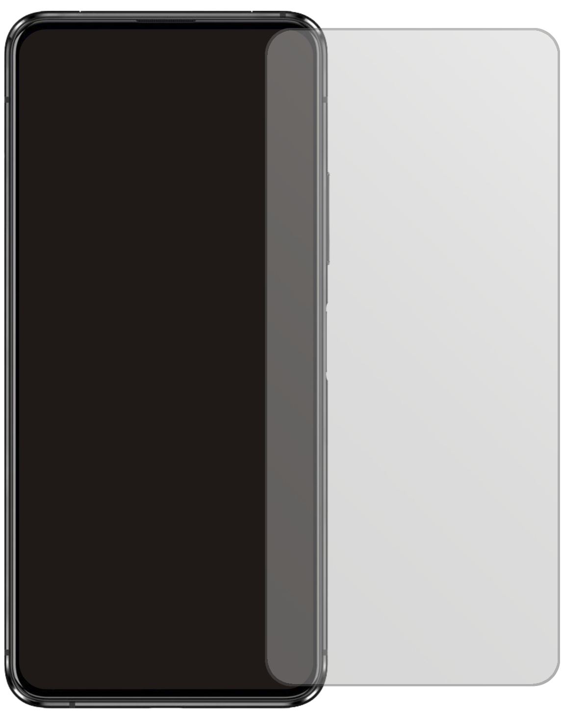 AsusZenfone 7 mit aufgebrachter dipos Displayschutzfolie, die lästige Fingerabdrücke minimiert