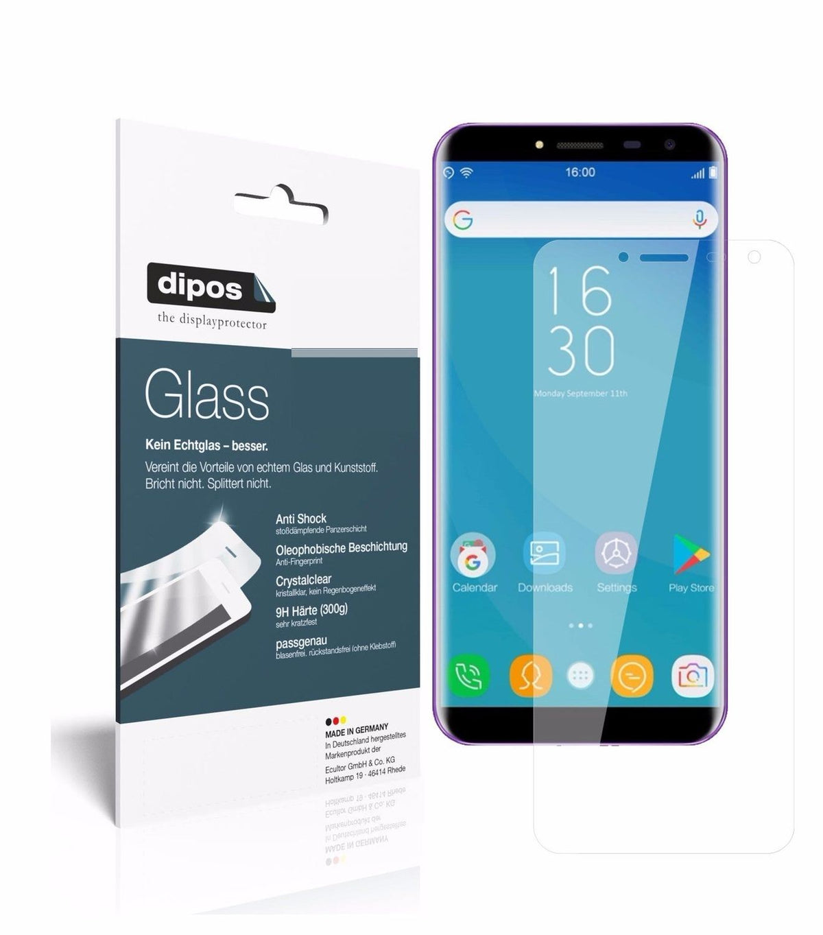 1x 9H Schutzfolie für Oukitel C8 Panzerfolie