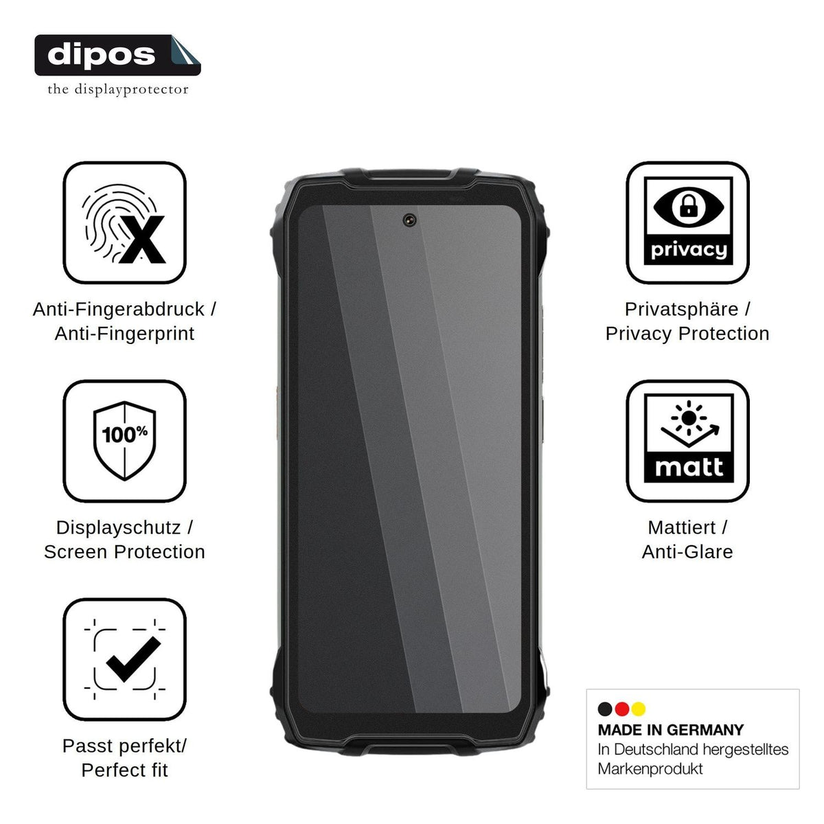 Blickschutzfolie für Ausriray PILOT 3 matt Schutzfolie Privacy