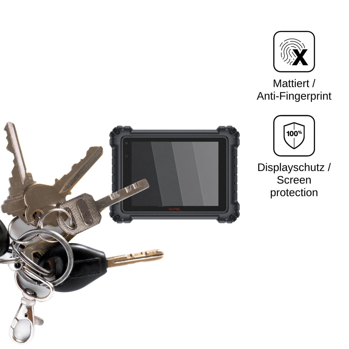Blickschutzfolie für Autel MaxiSys MS909 S2 matt Schutzfolie Privacy