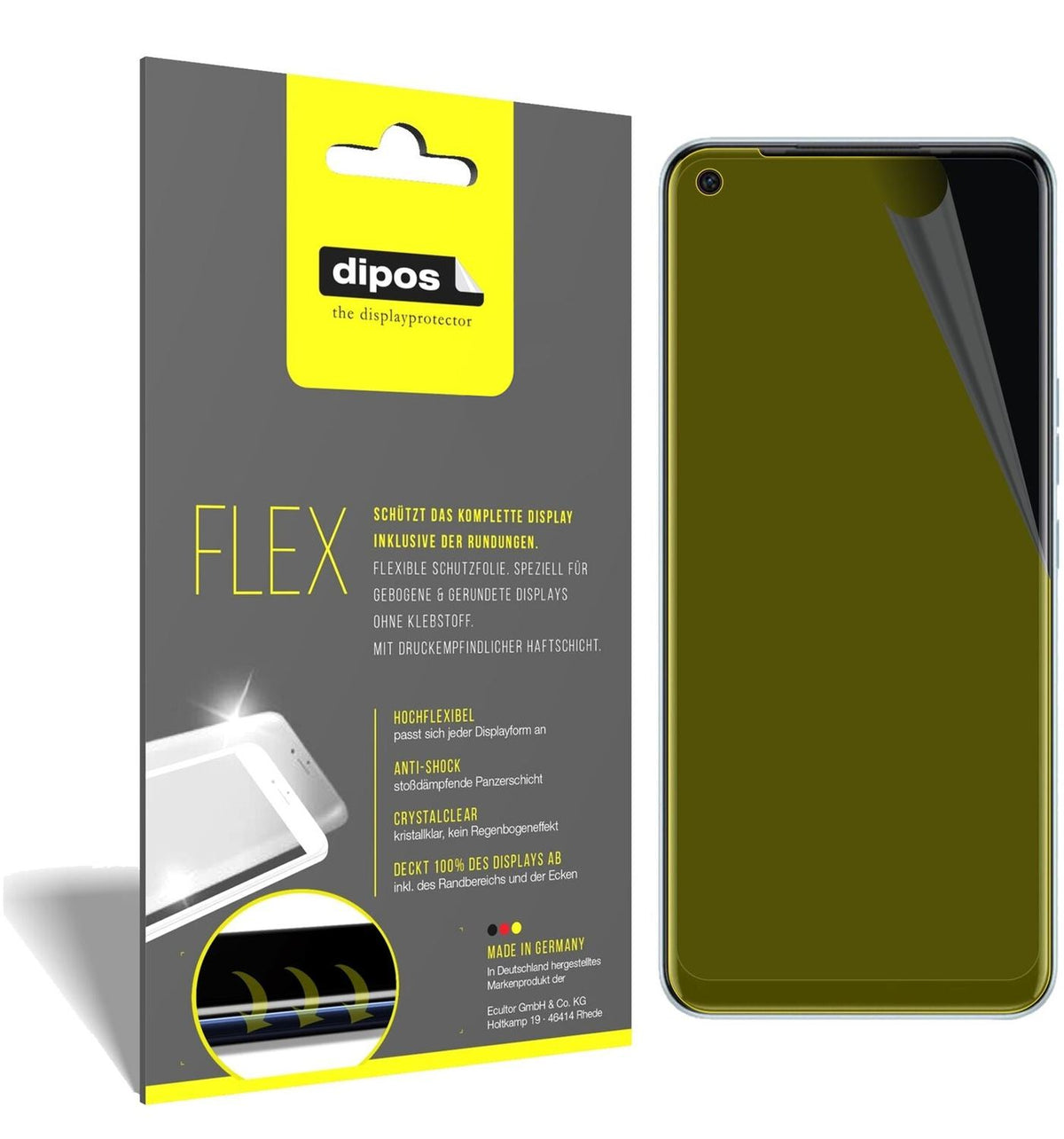 2x 3D Full Cover Schutzfolie für Tecno Camon 16