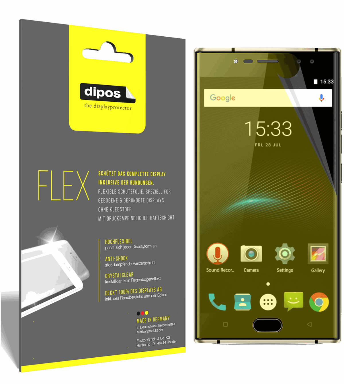 3x 3D Full Cover Schutzfolie für Oukitel K3
