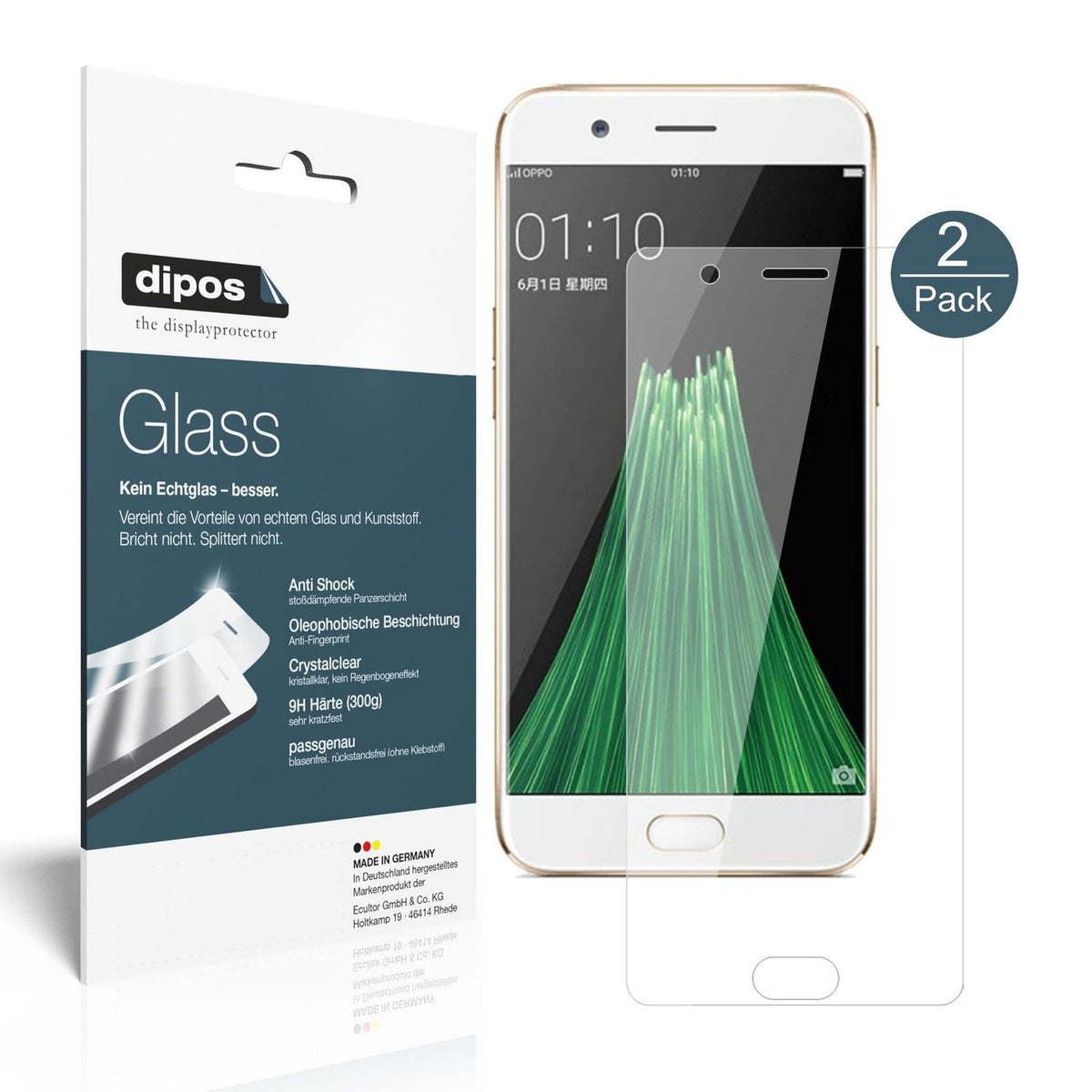 2x 9H Schutzfolie für Oppo R11 Panzerfolie