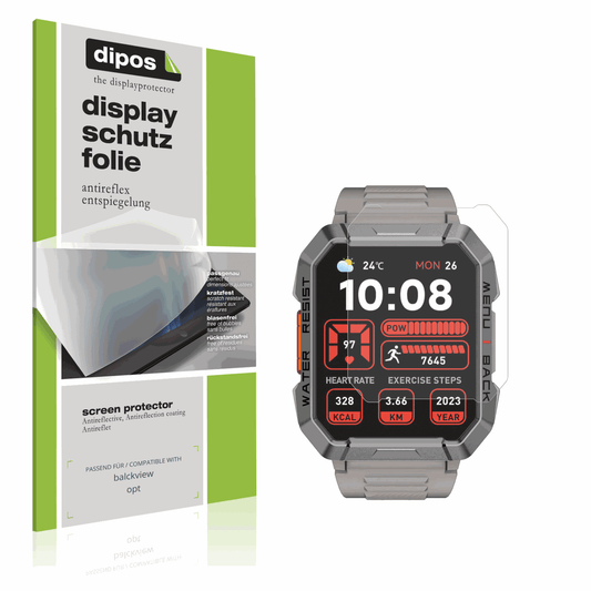 6x Schutzfolie matt für Blackview W60 Smartwatch 2.01 Zoll Display-Schutzfolie