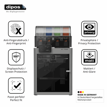 Privatsphäre-Schutz durch Sichtschutz-Folie passend zugeschnitten für Bambu Lab P2S 3D Printer
