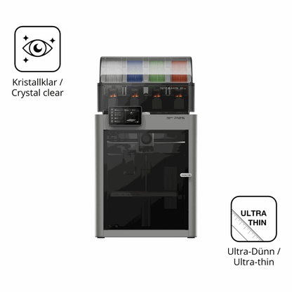 Dünne und klare Folie passend zugeschnitten für Bambu Lab P2S 3D Printer
