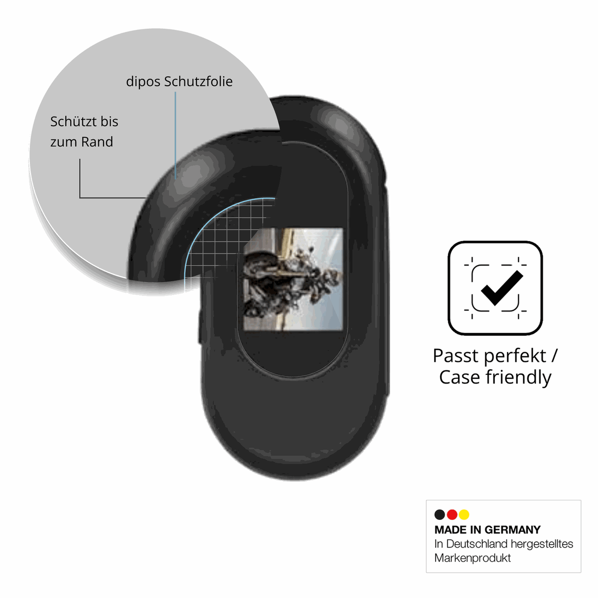 Besonders flexibler Displayschutz mit Anti-Shock-Schicht im Materialmix